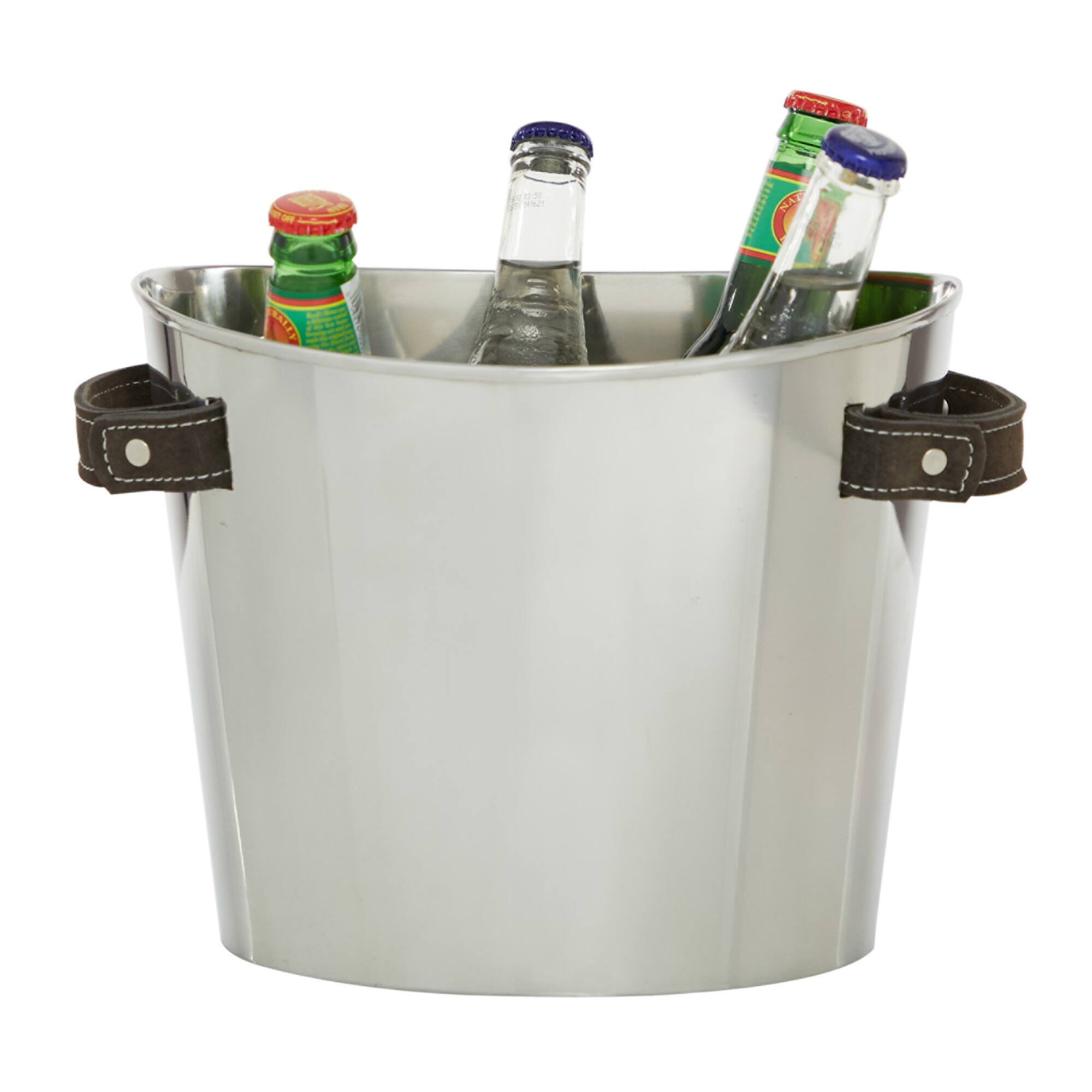 12" Silver Stainless Steel Contemporary Wine Rack